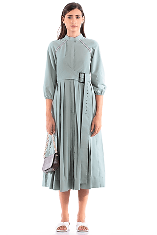 sea green shirt dress