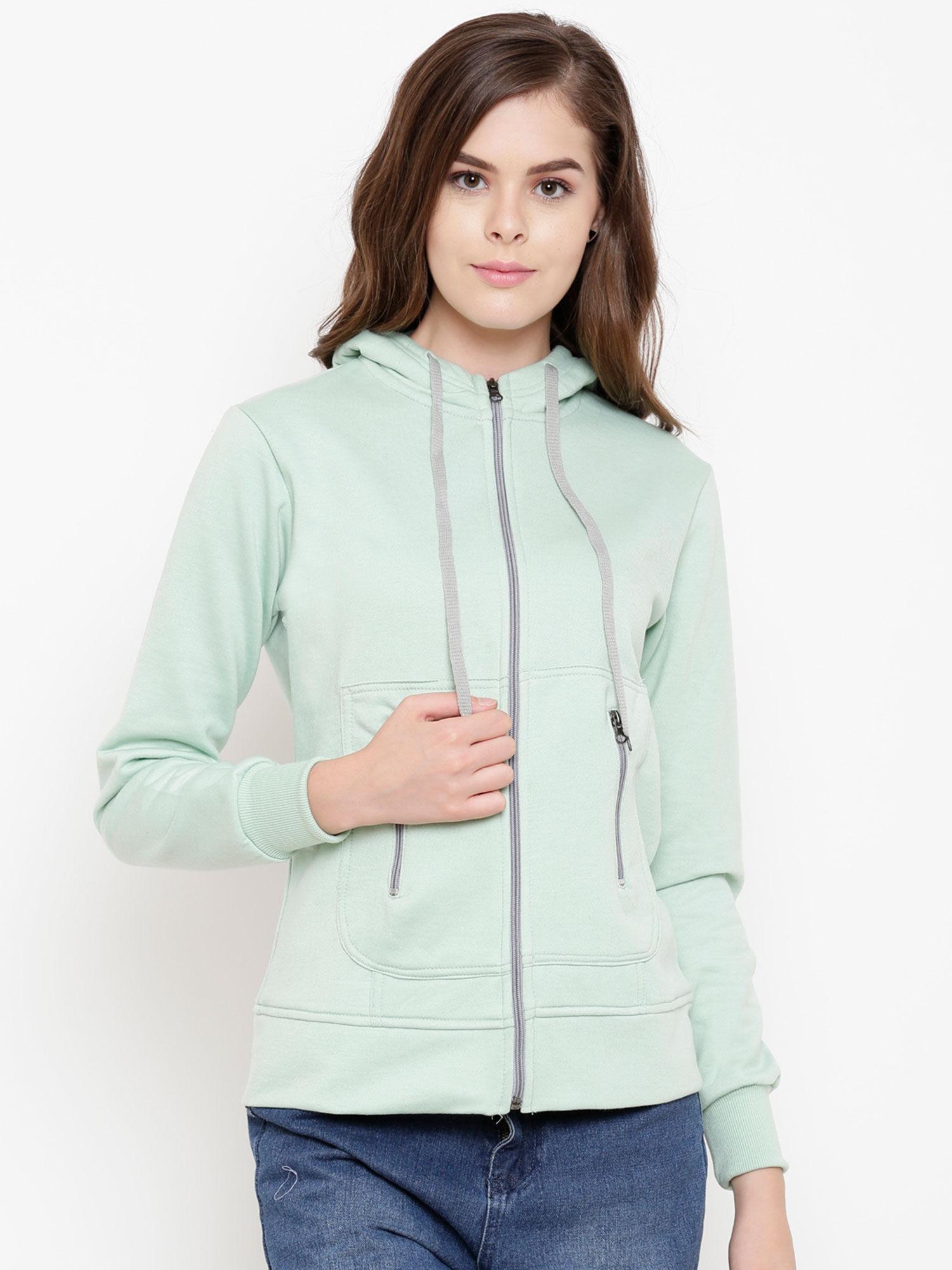 sea green solid jacket