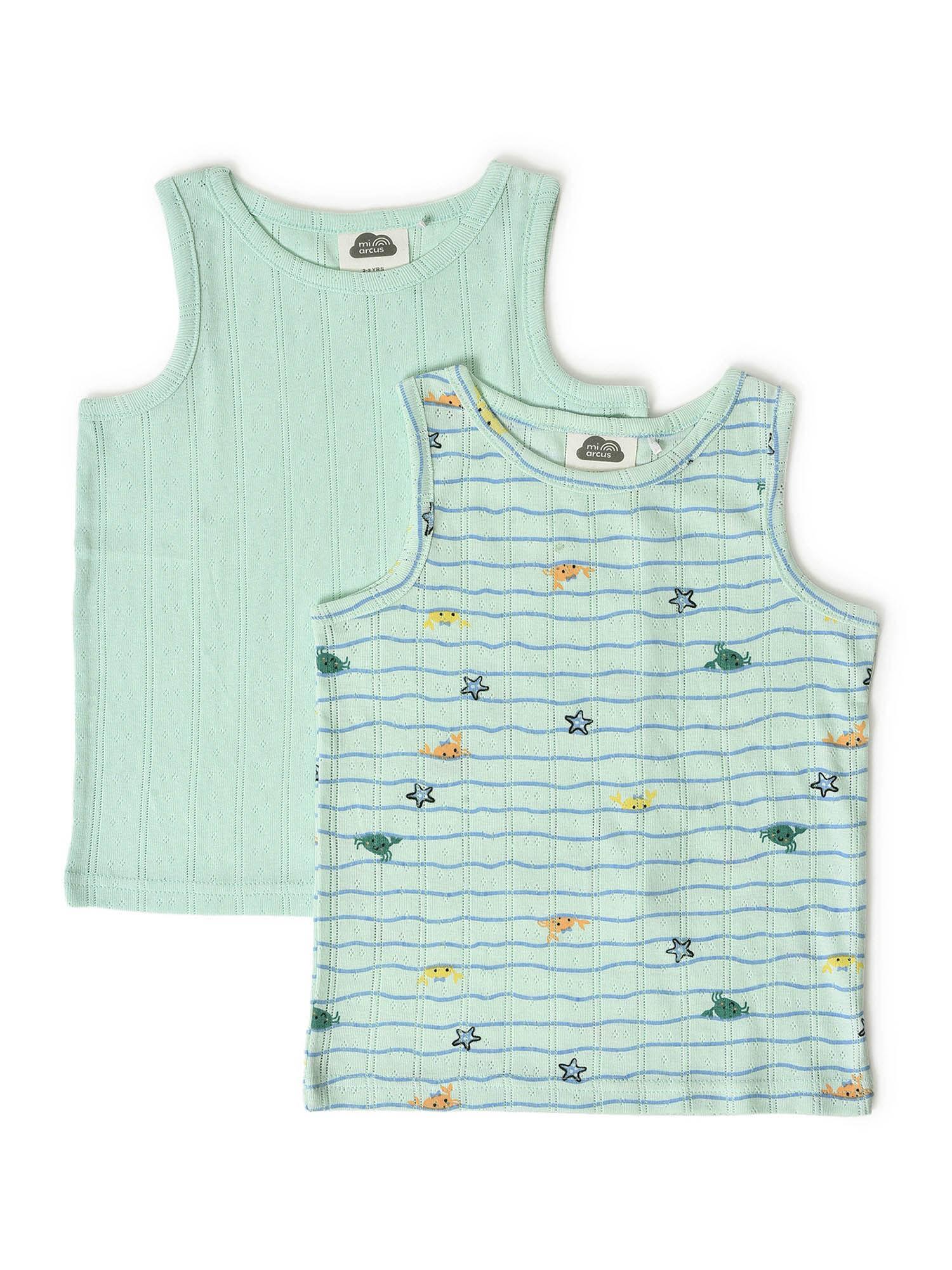 sea green world kids t-shirt (pack of 2)