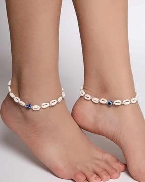 sea shell beaded anklets