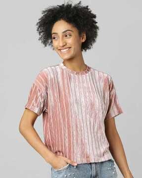 sea ss striped round-neck top