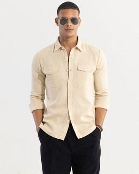 seacrust slim fit shirt with flap pockets