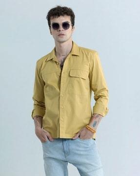 seafarer regular fit shirt with flap pocket