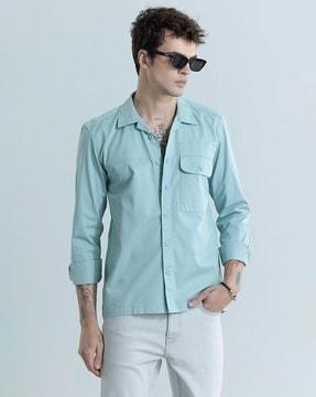 seafarer regular fit shirt with flap pocket