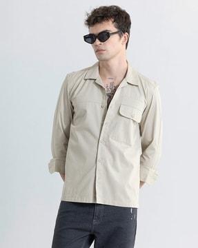 seafarer regular fit shirt with flap pocket