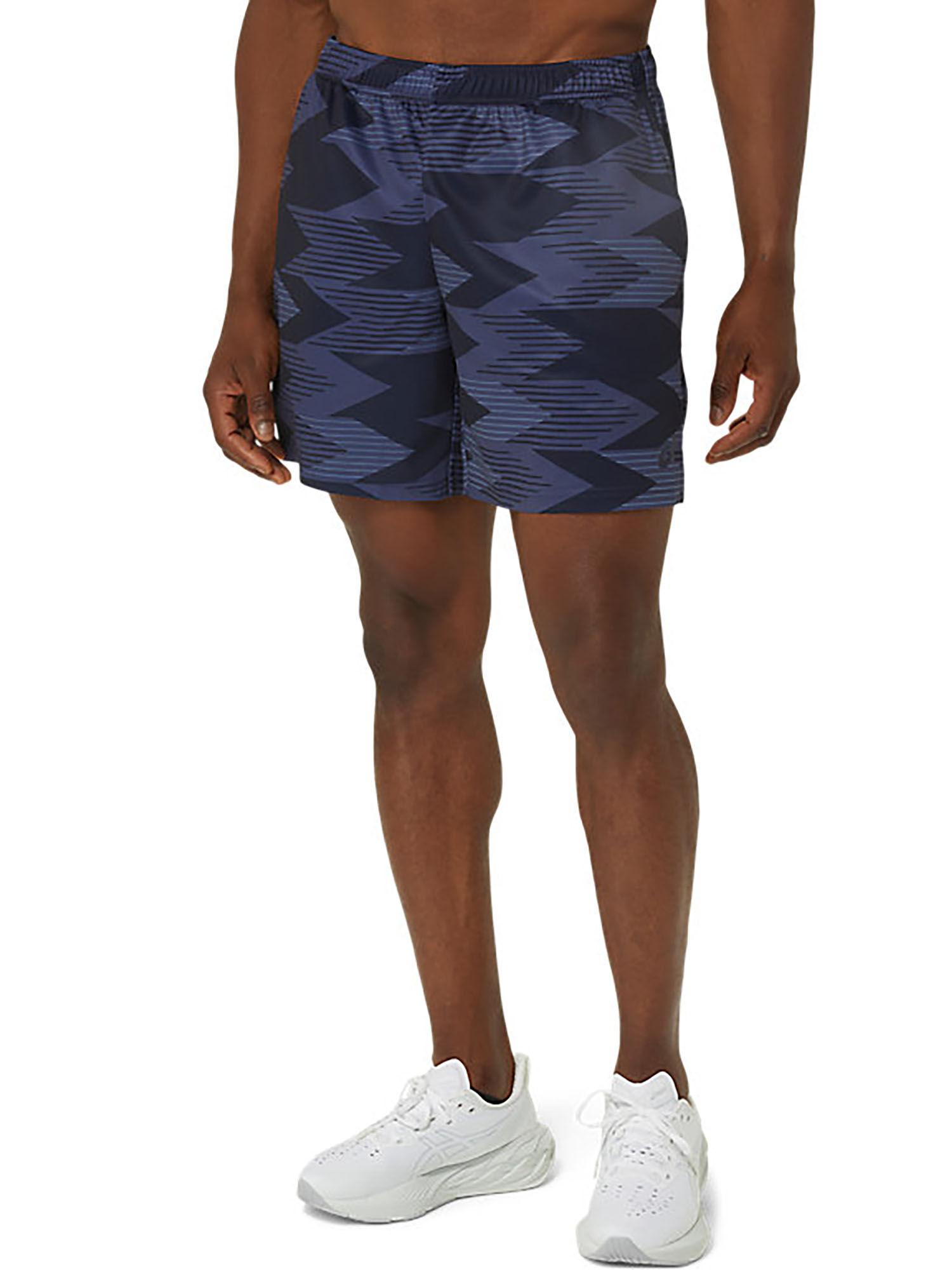 seasonal all over print 7in men grey shorts