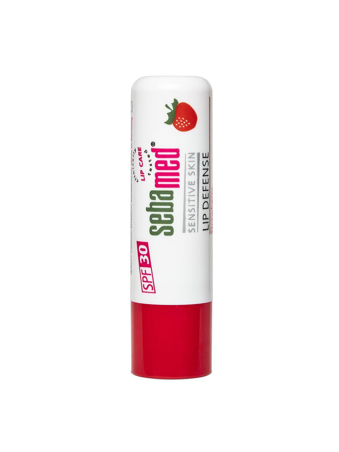sebamed spf30 lip defense lip balm for sensitive skin 4.8g - strawberry