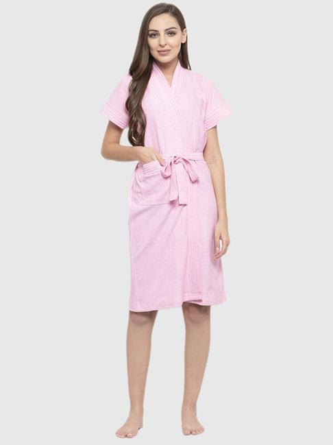 secret wish pink solid sleepwear robes