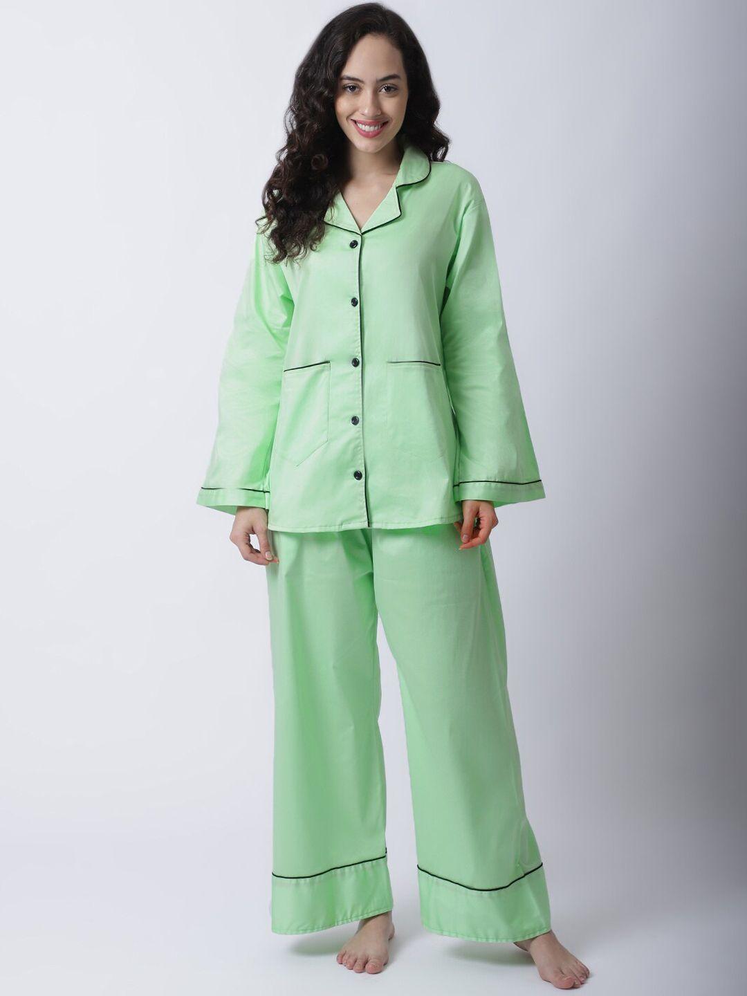 secret-wish-women-lime-green-&-black-night-suit