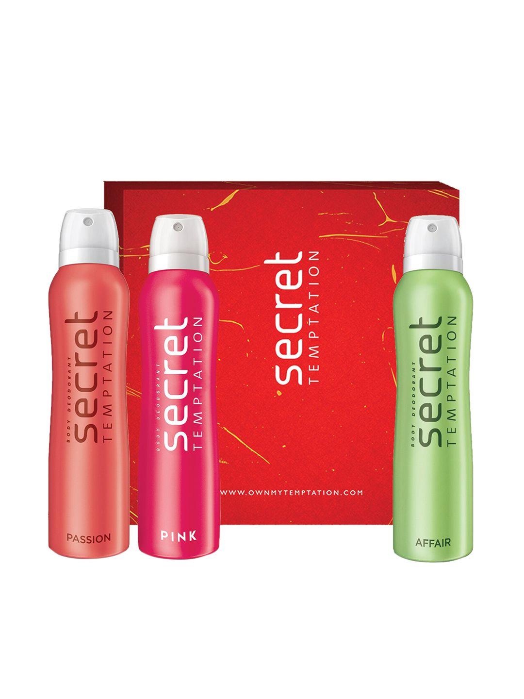 secret temptation pack of 3 deodorant gift box-150ml each