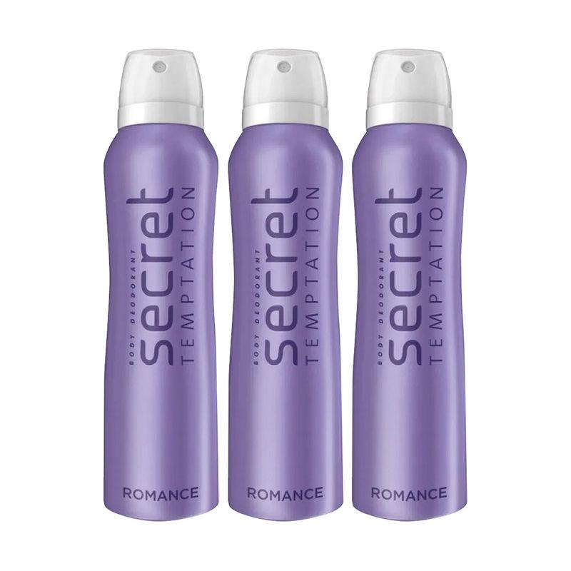 secret temptation romance deodorant spray for women (pack of 3)
