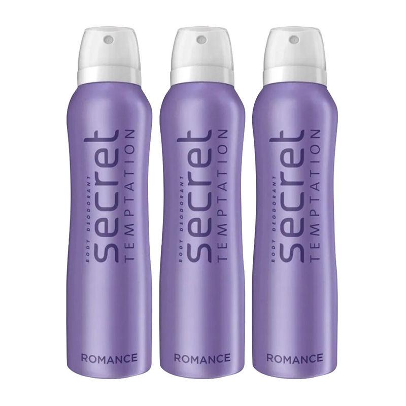 secret temptation romance deodorant spray for women (pack of 3)