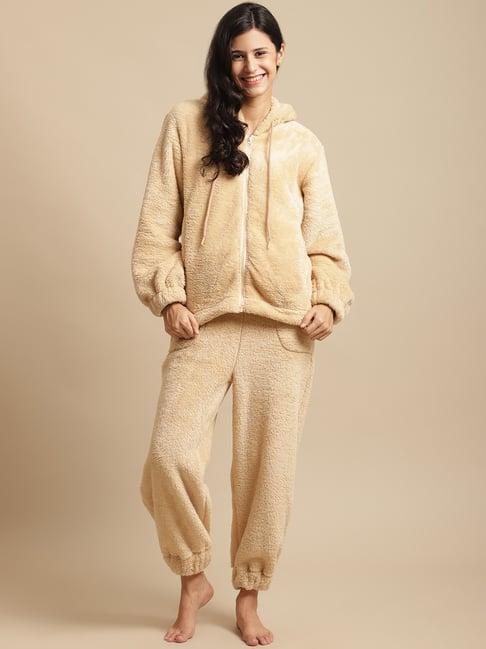 secret wish beige hoodie with lounge pants