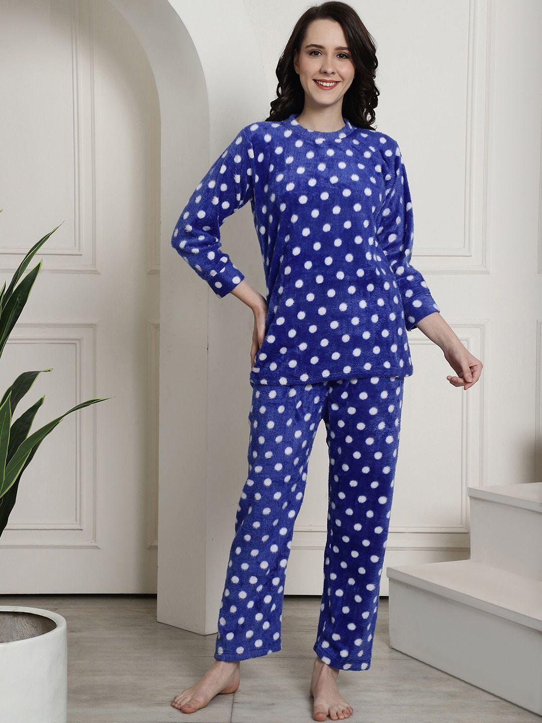 secret wish polka dots printed night suit