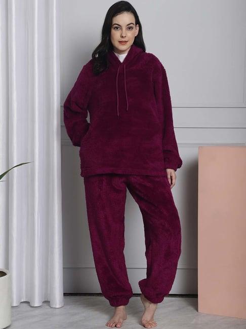 secret wish purple hoodie with pyjamas