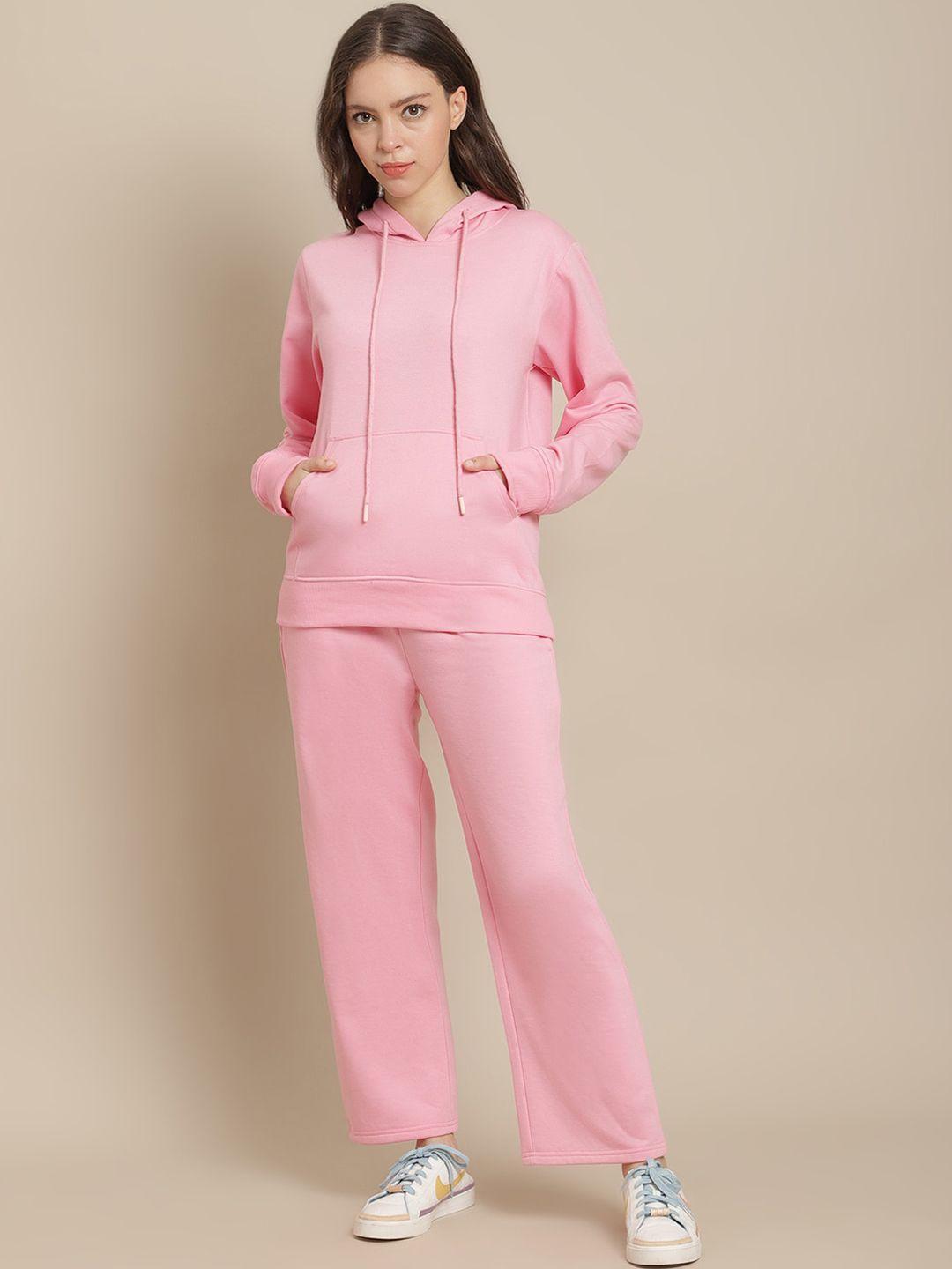 secret wish women pink fleece night suit