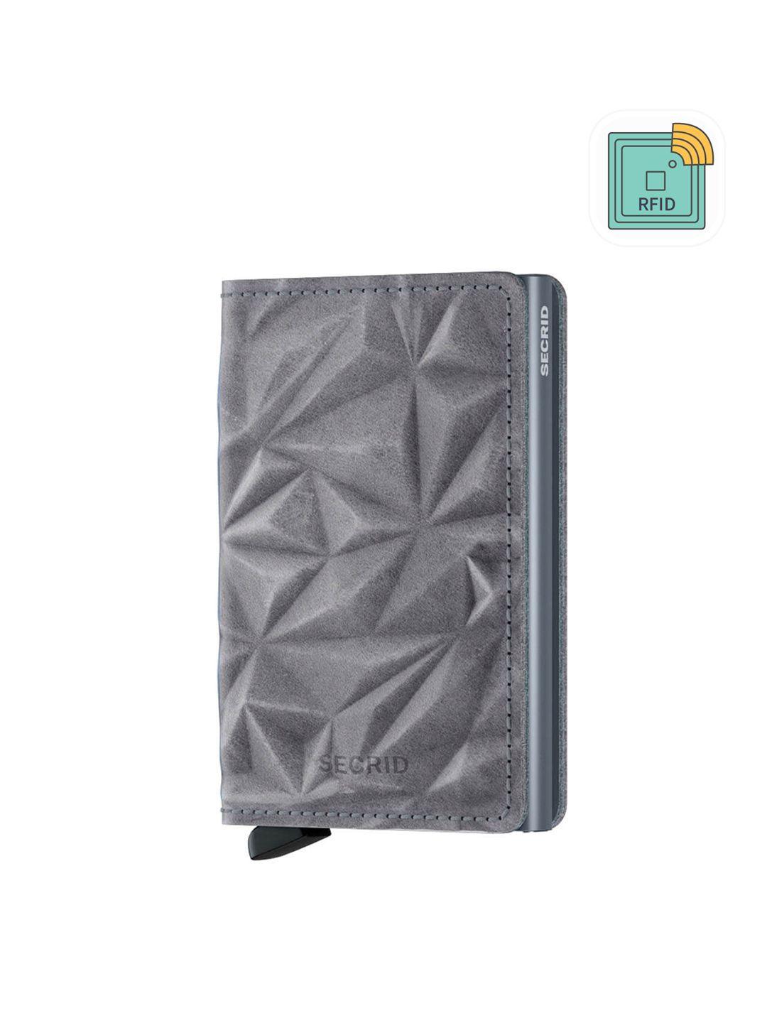 secrid women textured prism leather card holder with rfid