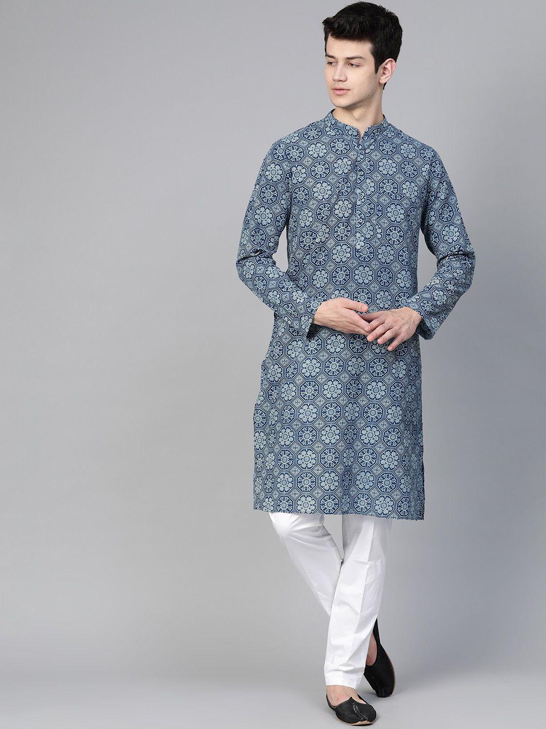 see designs motifs printed cotton kurta