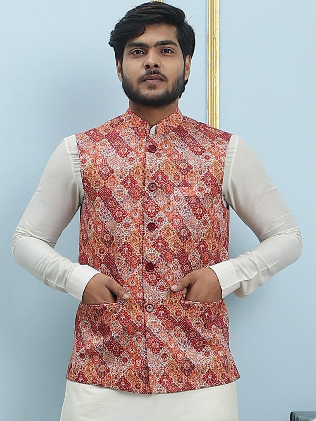 see designs printed pure cotton nehru jackets