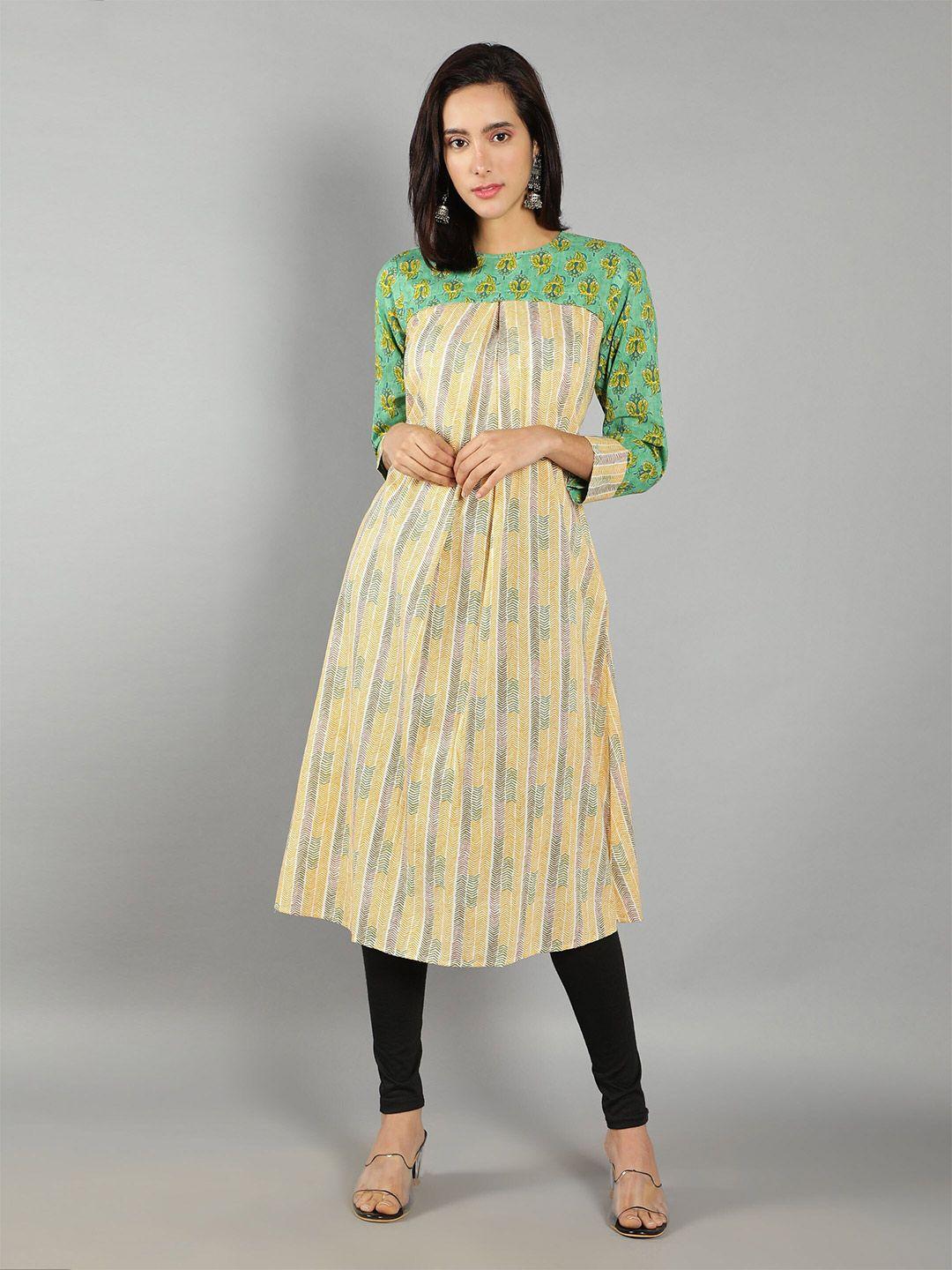 see designs ethnic motifs printed a-line midi dress