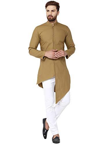 see designs men's cotton solid regular kurta_sd-mdwkt305l khaki