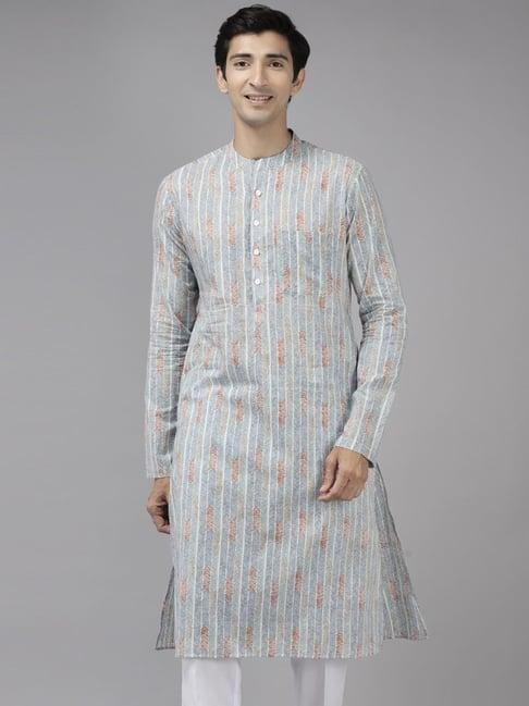 see designs multicolored cotton regular fit printed kurta