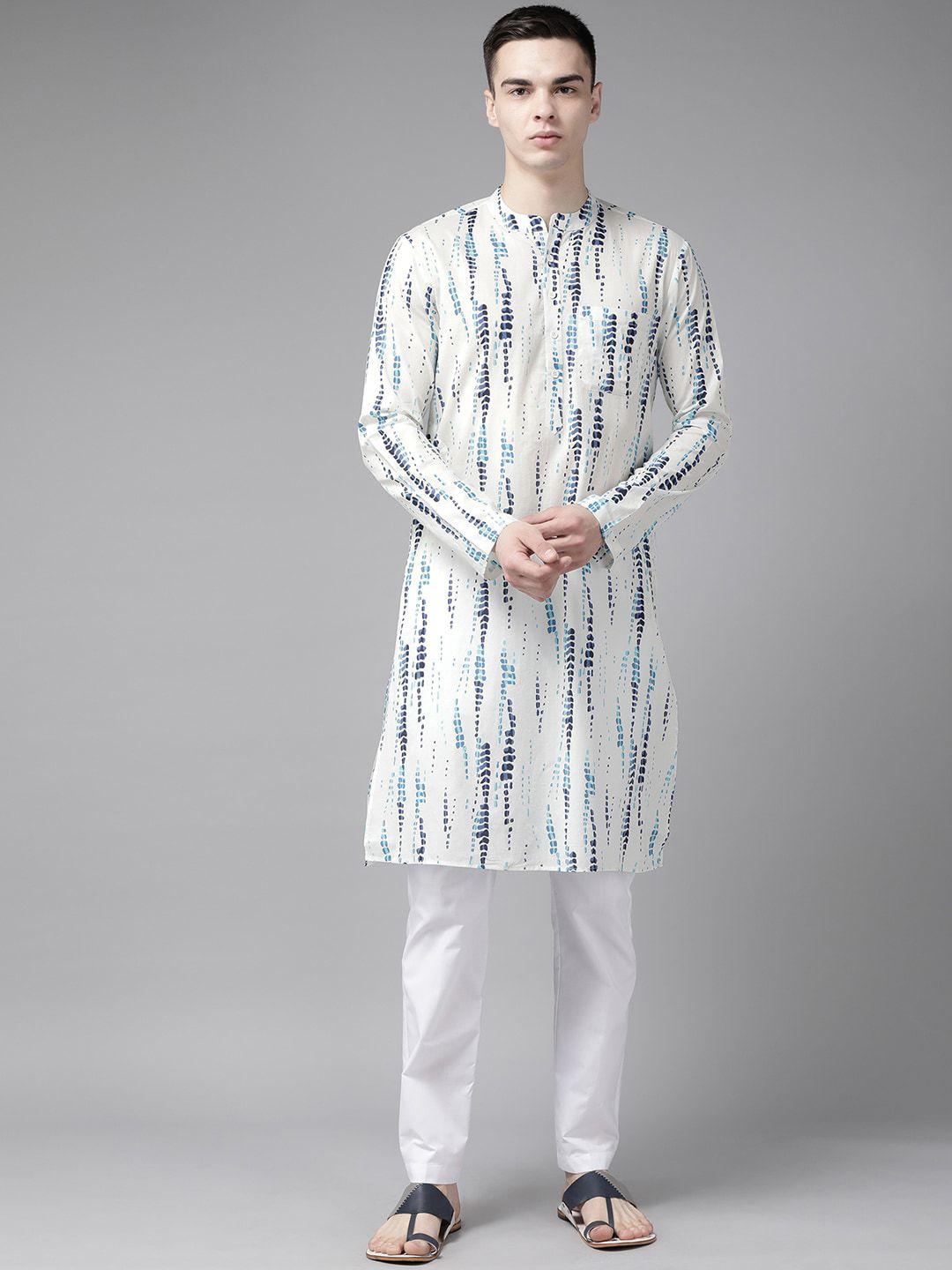 see designs tie and dye printed pure cotton kurta