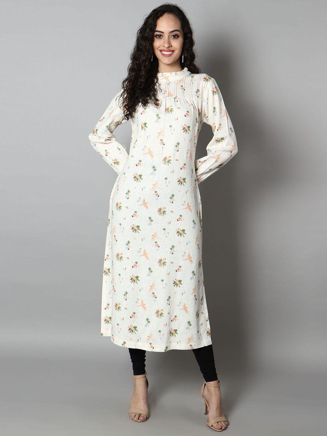 see designs women floral printed kurta