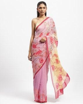 seeing serotonin printed saree