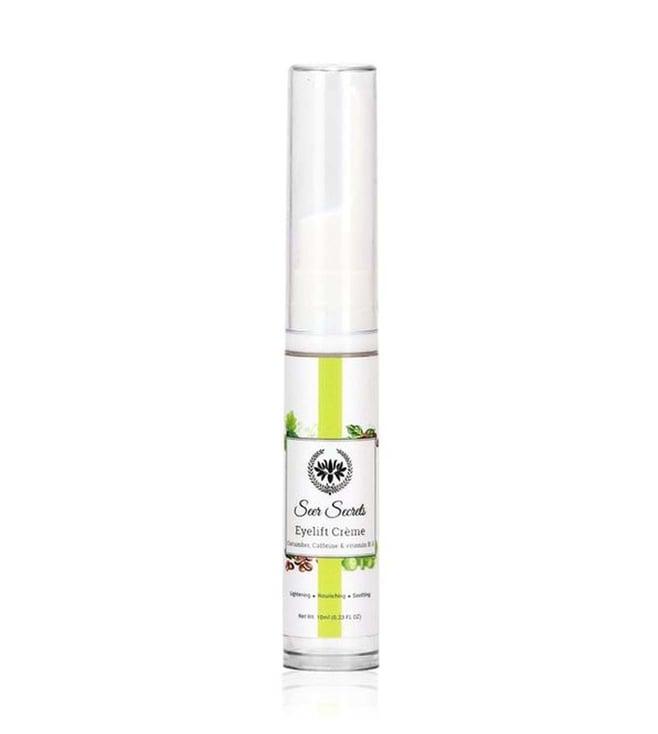 seer secrets cucumber caffeine and vitamin b3 eyelift cream - 10 ml