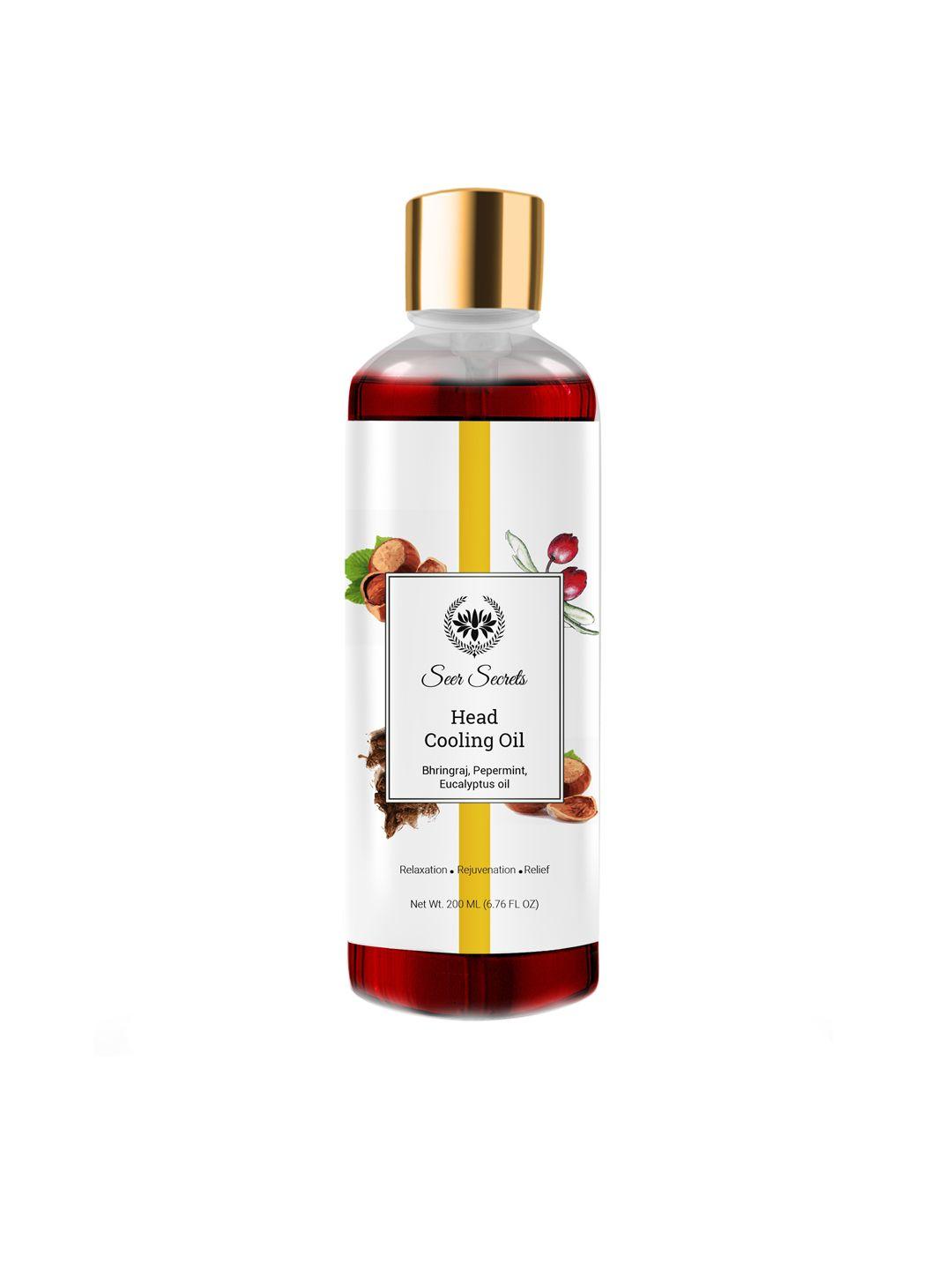 seer secrets head cooling oil with bhringraj & peppermint 200 ml