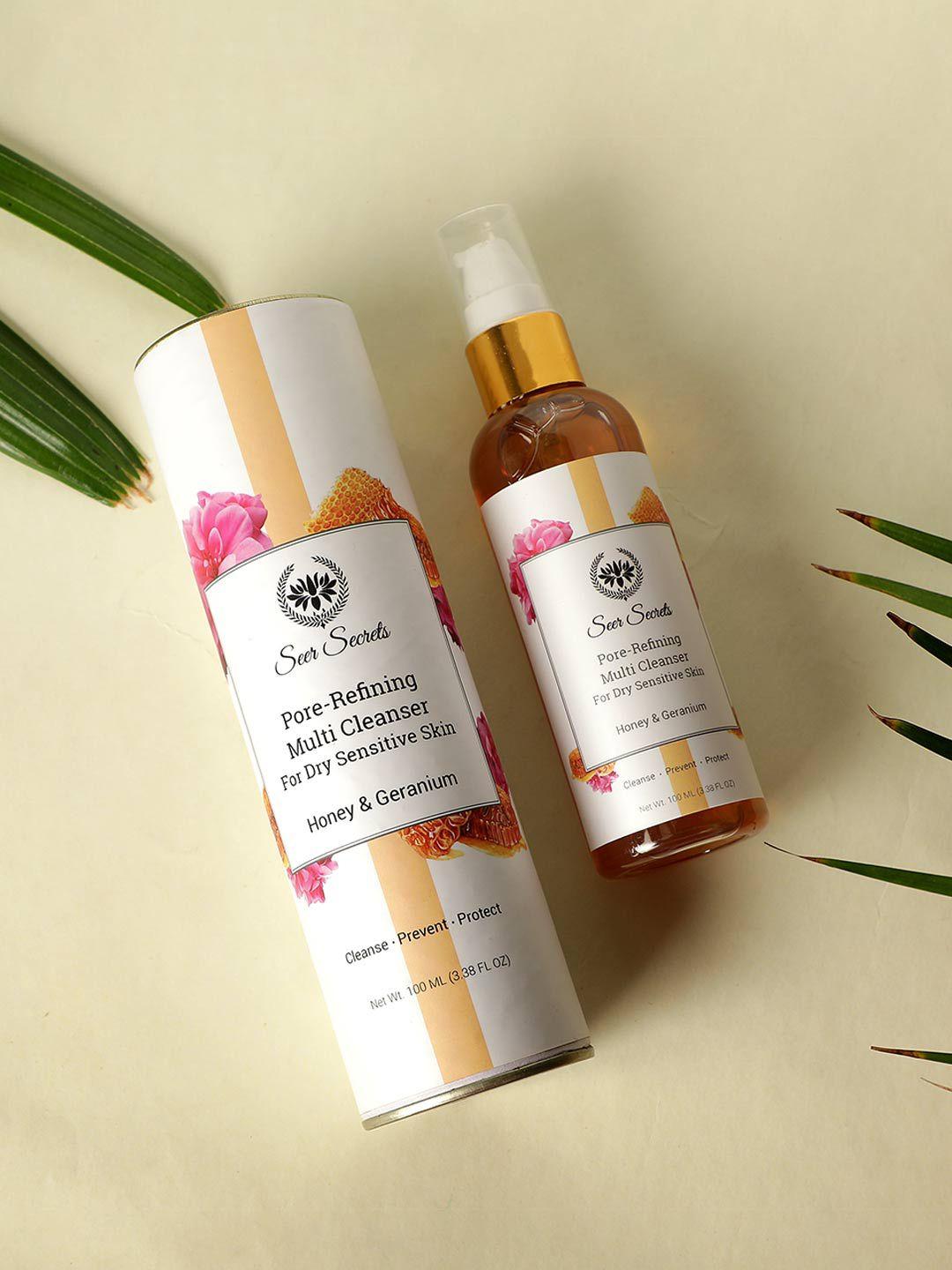 seer secrets honey & geranium pore-refining multi cleanser for dry skin - 100ml