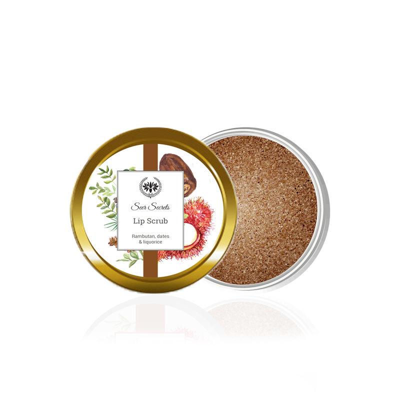 seer secrets rambutan, dates & liquorice lip scrub