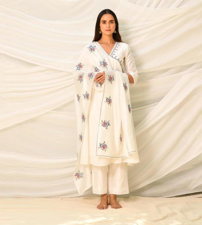 seher jaipur white kurta with pant