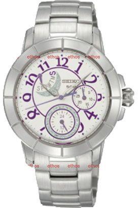 seiko seiko ladies white dial quartz watch with steel bracelet for women - spa785p1
