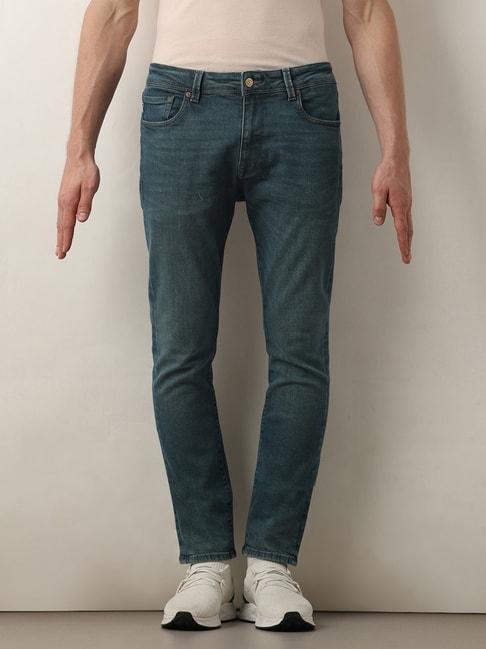 selected homme blue slim fit lightly washed jeans