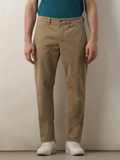 selected homme khaki straight fit chinos