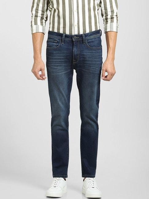 selected homme medium blue denim slim fit jeans