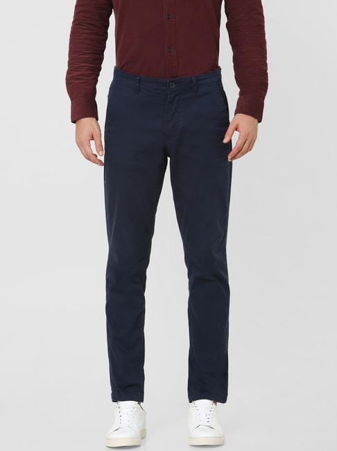 selected homme slim dark sapphire mid rise chinos