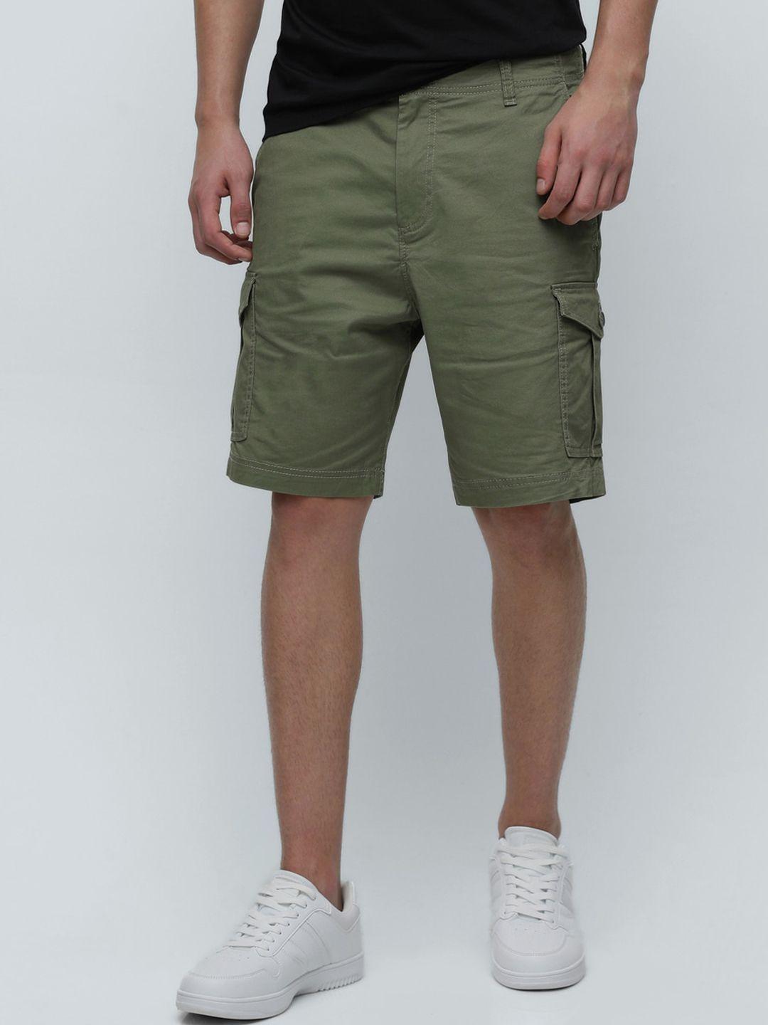 selected men green sports shorts