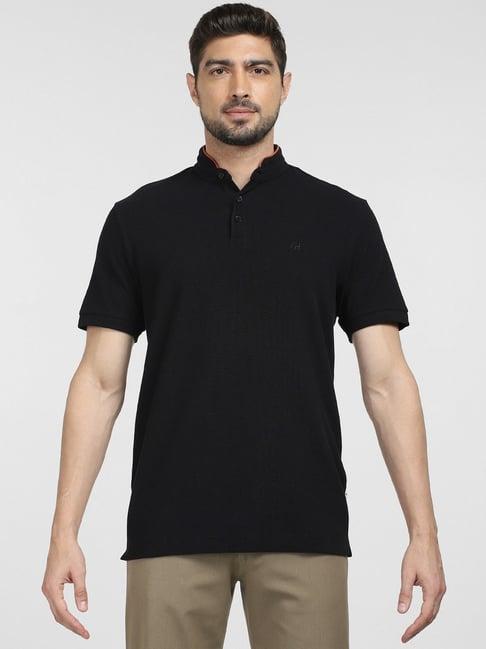 selected homme black cotton slim fit t-shirt