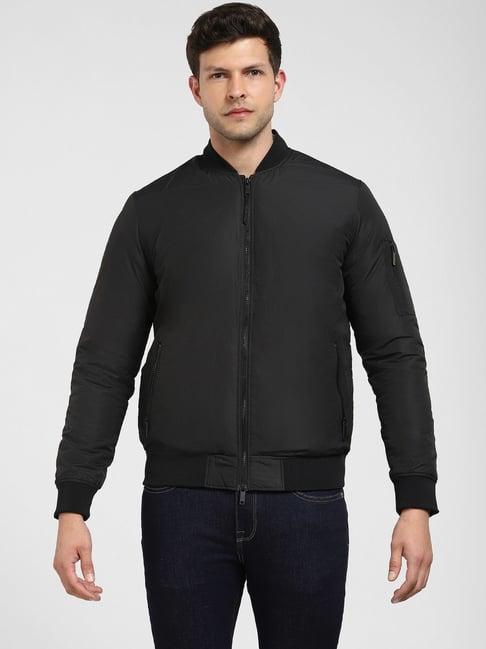 selected homme black regular fit bomber jacket