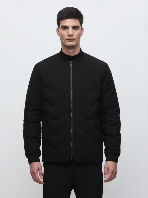 selected homme black regular fit bomber jacket