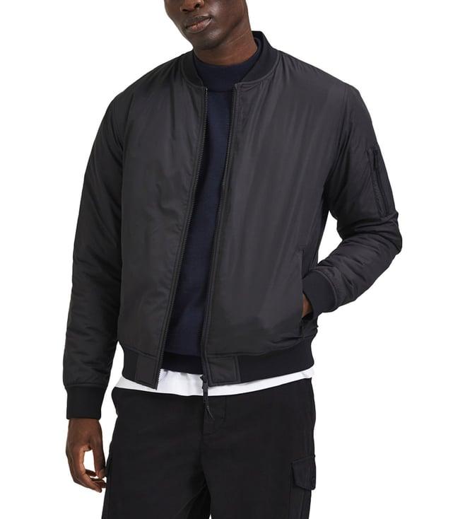 selected homme black regular fit bomber jacket