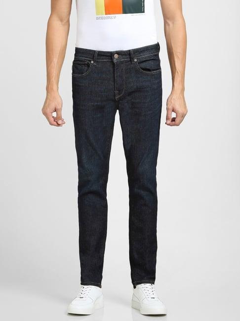 selected homme blue cotton slim fit jeans