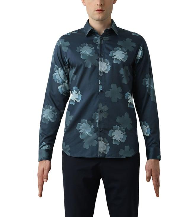 selected homme blue heaven floral print slim fit shirt