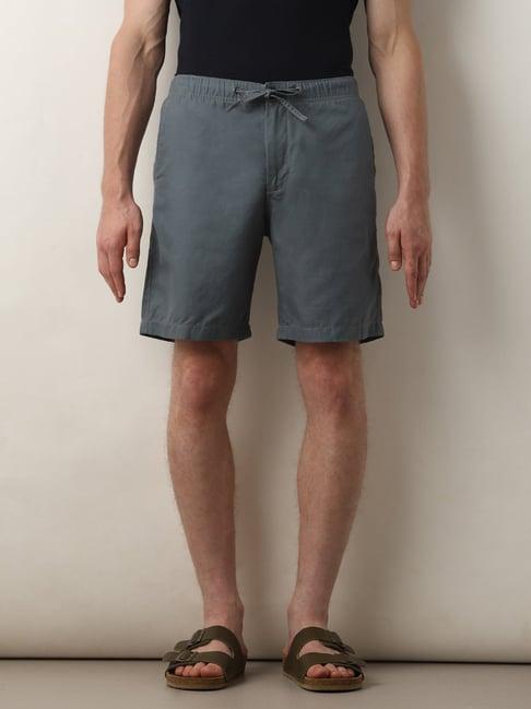 selected homme blue regular fit shorts