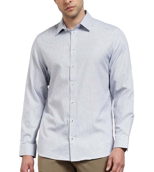 selected homme bright white checks slim fit shirt