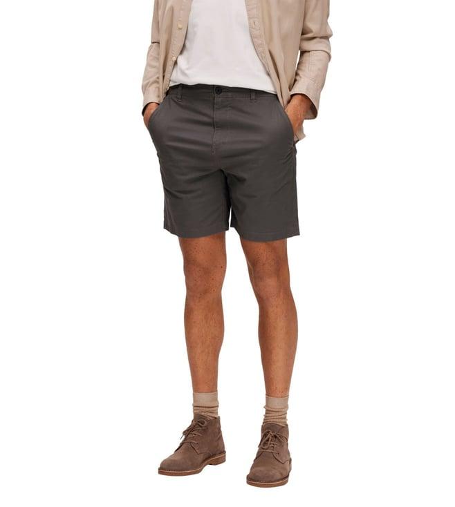 selected homme dark shadow regular fit shorts