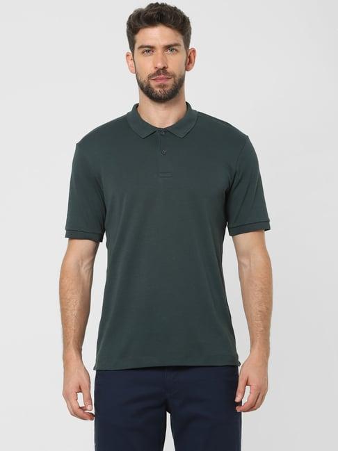 selected homme darkest spruce slim fit polo t-shirt